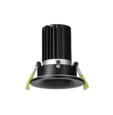 Bruve 10 Dimmable Tridonic 10W 688lm 2700K 12°, Matt Black IP65 Fixed Recessed round Downlight, NO DRIVER REQUIRED, 5yrs Warranty