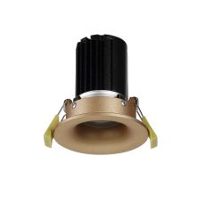 Bruve 10 Dimmable Tridonic 10W 719lm 4000K 36°, Champagne Gold IP65 Fixed Recessed round Downlight, NO DRIVER REQUIRED, 5yrs Warranty