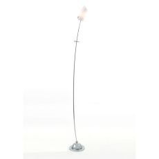 Lucia Floor Lamp With In-Line Dimmer 1 Light G9 Polished Chrome/Frosted Glass, NOT LED/CFL Compatible