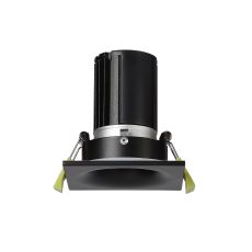 Bruve 10 Powered by Tridonic 10W 632lm 2700K 24°, Matt Black IP65 Fixed Recessed Square Downlight, NO DRIVER REQUIRED, 5yrs Warranty