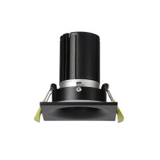 Bruve 10 Dimmable Tridonic 10W 632lm 2700K 24°, Matt Black IP65 Fixed Recessed Square Downlight, NO DRIVER REQUIRED, 5yrs Warranty