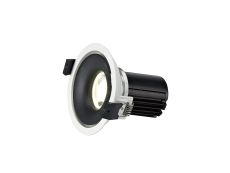 Bolor 10 Powered by Tridonic 10W 688lm 2700K 12°, White/Black IP20 Fixed Recessed Spotlight , NO DRIVER REQUIRED, 5yrs Warranty