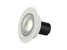 Bolor T 10 Dimmable Tridonic 10W 632lm 2700K 24°, White/Silver IP20 Trimless Fixed Recessed Spotlight , NO DRIVER REQUIRED, 5yrs Warranty