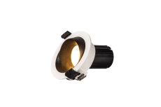 Bonia 10 Dimmable Tridonic 10W 632lm 2700K 24°, White/Black 27° Angled Round Downlight , NO DRIVER REQUIRED, 5yrs Warranty