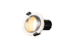 Bonia 10 Dimmable Tridonic 10W 632lm 2700K 24°, White/Silver 27° Angled Round Downlight , NO DRIVER REQUIRED, 5yrs Warranty