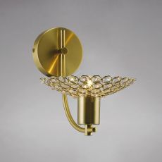 Ellen Wall Lamp 1 Light G9 Satin Brass/Crystal