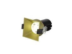 Biox 10 Dimmable Tridonic 10W 676lm 3000K 24°, Gold IP20 Square Fixed Recessed Spotlight , NO DRIVER REQUIRED, 5yrs Warranty