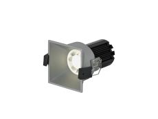 Biox 10 Powered by Tridonic 10W 676lm 3000K 24°, Silver IP20 Square Fixed Recessed Spotlight , NO DRIVER REQUIRED, 5yrs Warranty