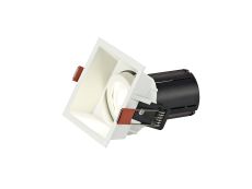 Box 10 Dimmable Tridonic 10W 758lm 4000K 12°, White IP20 Square Adjustable Recessed Spotlight , NO DRIVER REQUIRED, 5yrs Warranty