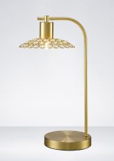 Ellen 1 Light G9 Table Lamp Satin Brass/Crystal