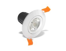 Broma 10 Dimmable Tridonic 10W 632lm 2700K 24°, White IP20 Round Adjustable Recessed Spotlight , NO DRIVER REQUIRED, 5yrs Warranty