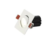 Bare S 10 Dimmable Tridonic 10W 676lm 3000K 24°, White IP20 Adjustable Square Recessed Spotlight , NO DRIVER REQUIRED, 5yrs Warranty