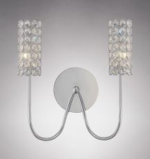 Martina Wall Lamp 2 Light G4 Polished Chrome/Crystal, NOT LED/CFL Compatible