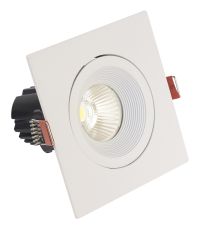 Blat 10 Dimmable Tridonic 10W 631lm 2700K 36°, White IP20 Adjustable Square Recessed Spotlight , NO DRIVER REQUIRED, 5yrs Warranty