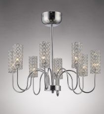 Martina Pendant 8 Light G4 Polished Chrome/Crystal, NOT LED/CFL Compatible