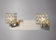 Elsa Wall Lamp 2 Light G9 Satin Nickel/Crystal