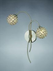 Apollo Wall Lamp 2 Light G9 Satin Nickel/Crystal