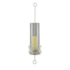 (DH) Oriana Wall Lamp Mounted Candle Holder 102Cm White/Clear Glass