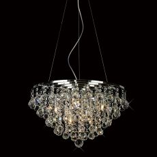 Atla Pendant 8 Light G9 Polished Chrome/Crystal