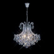 Bask Pendant Round 4 Light E14 Polished Chrome/Crystal