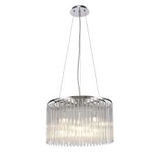Zanthe 45cm Pendant Round 10 Light G9 Polished Chrome/Clear Glass