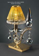Tara Crystal Table Lamp 1 Light E14 French Gold, NOT LED/CFL Compatible