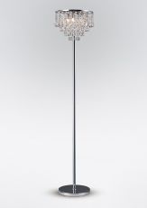 Atla Floor Lamp 4 Light G9 Polished Chrome/Crystal, NOT LED/CFL Compatible