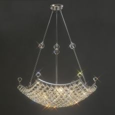 Cesto Pendant Grand 12 Light G9 Polished Chrome/Crystal Item Weight: 27.2kg