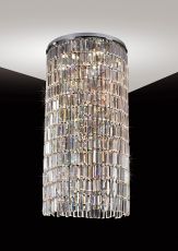 Torre Pendant *** 50cm Plate & Mirror Only *** 6 Light GU10 Polished Chrome/Crystal To Order 60 Hooks