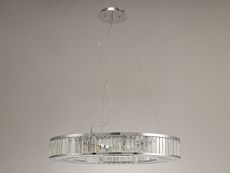 Torre Pendant 10 Light G9 Polished Chrome/Crystal Item Weight: 15kg