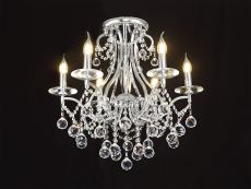 Bianco Ceiling 6 Light E14 Polished Chrome/Crystal