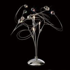 Messe Crystal Table Lamp 3 Light G4 Polished Chrome, NOT LED/CFL Compatible