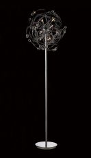 Messe Floor Lamp 12 Light G4 Polished Chrome/Crystal, NOT LED/CFL Compatible