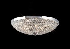 Ava 55cm Flush Ceiling 9 Light G9 Polished Chrome/Crystal