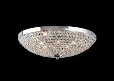 Ava Flush Ceiling 9 Light G9 Polished Chrome/Crystal