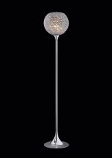 Ava Floor Lamp 5 Light G9 Polished Chrome/Crystal c/w Foot Switch