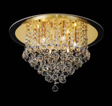 Atla 50cm Ceiling 6 Light G9 French Gold/Crystal