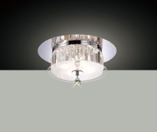 Tosca Flush Ceiling Round 4 Light G9 Polished Chrome/Glass/Crystal