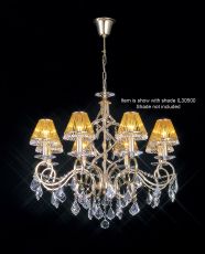 Torino Pendant 8 Light E14 French Gold/Crystal