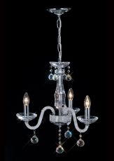 Amora 48cm Pendant 3 Light E14 Polished Chrome/Crystal