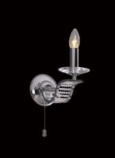 Niobe Wall Lamp Switched 1 Light E14 Polished Chrome/Crystal