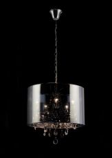 Trace Pendant With Chrome Shade 5 Light E14 Polished Chrome/PVC /Crystal