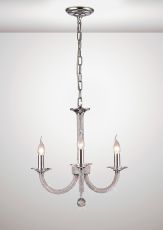 Esapori Pendant 3 Light E14 Polished Chrome/Crystal