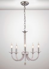 Esapori Pendant 5 Light E14 Polished Chrome/Crystal