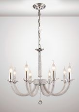 Esapori Pendant 8 Light E14 Polished Chrome/Crystal