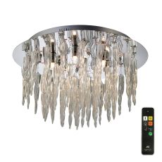 Tropez Ceiling 6 Light G9 With RGB LEDs And Remote Control Polished Chrome/Glass
