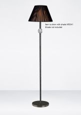 Esapori Floor Lamp Without Shade 1 Light E27 Black Chrome/Crystal