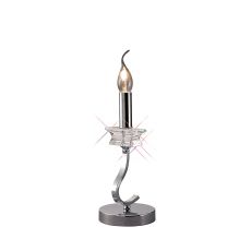 Nydia Crystal Table Lamp WITHOUT SHADE 1 Light E14 Polished Chrome