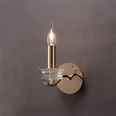 Nydia Wall Lamp 1 Light E14 French Gold/Crystal