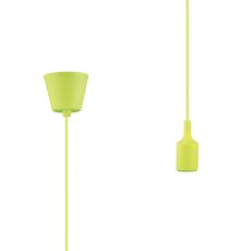 Dreifa 1.5m Suspension Kit 1 Light Green,90mm Plastic Base and Silicon Lampholder Cover, E27 Max 20W, c/w Ceiling Bracket (Maximum Load 1.5kg)